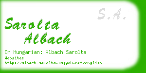 sarolta albach business card